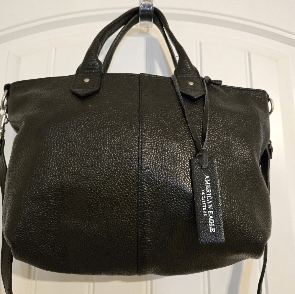 American Eagle Outfitters black leather bag